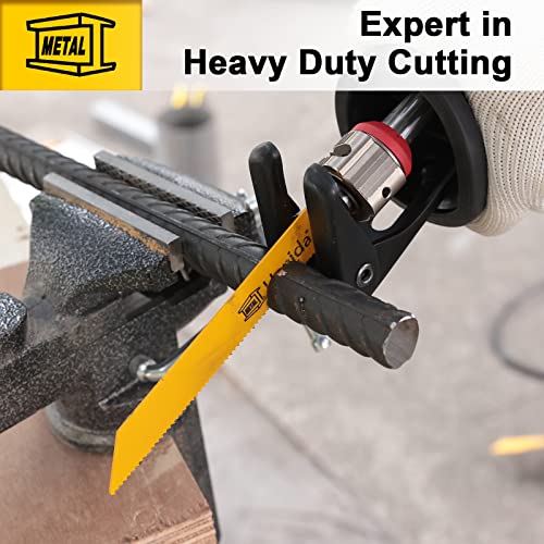 Hanida 9 Inch, 6 Inch Sawzall Blades Metal, 13 Pack Wood Reciprocating Saw Blades, M42 Bi-Metal Wood Pruning Saw Blades, Sawsall Blades For Metal & Wood Cutting, Pruner Sawzall Blades Set #TOP4