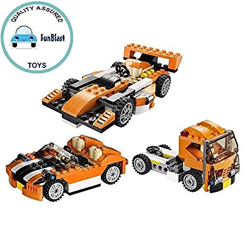 Image of FunBlast Architect Series 3 in 1 - Sports Car, Racing F1 Car, Truck Toy Block DIY Building Block Educational Toys for Kids - 119+145 Brick Block Pcs