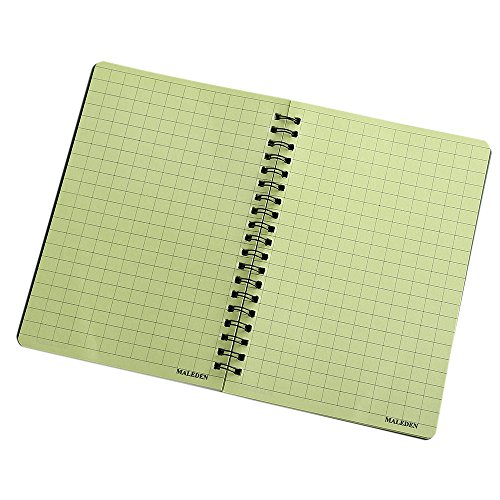 All Weather Notebooks, MALEDEN Waterproof Spiral Bound Steno Pads Memo Notes for Outdoor Activities Recording