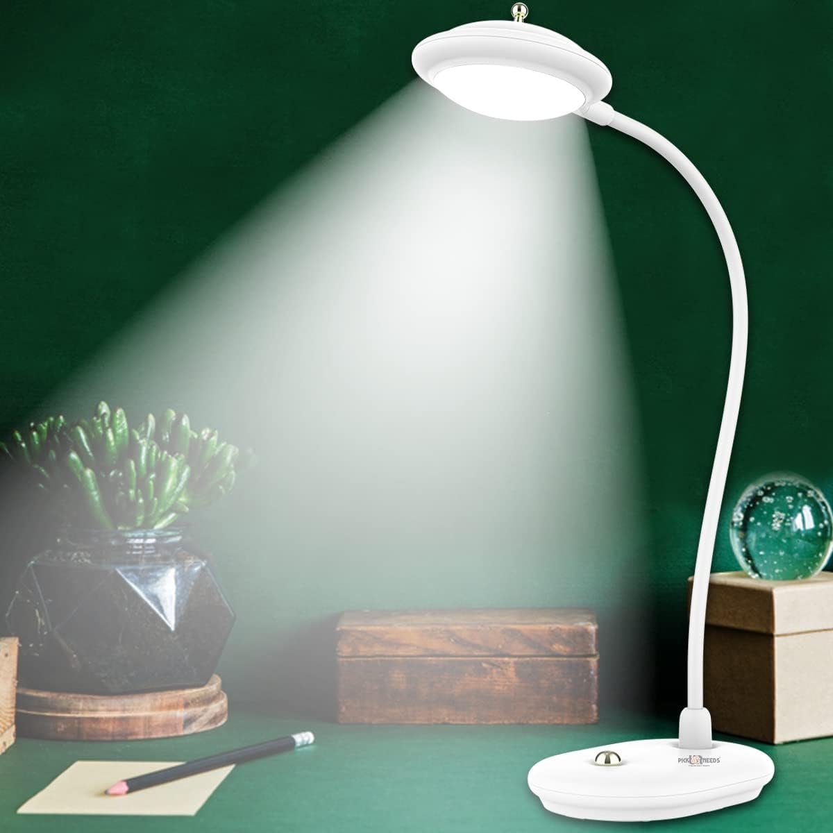 Adjustable Table Desk Lamp with LED Lighting – Modern and Stylish Desk Lamp for Home Office, Study, Reading, and Workspace – Features Flexible Gooseneck, Dimmable Brightness, and Energy-picture-21