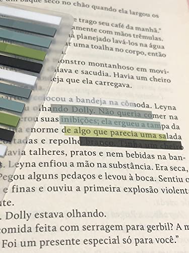 Marcador de linhas adesivo com 300 notas adesivas -O jardim secreto-(44x4mm -área adesiva 25mm)