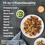 Instant Pot Duo Crisp Grand 6Qt 11-en-1 Friteuse à air et combo autocuiseur électrique avec couvercle multicooker qui frit à l'air, cuit à la vapeur, mijote, fait sauter, déshydrate et plus, application gratuite avec 1300 recettes