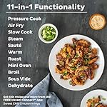 Instant Pot Duo Crisp 11-in-1 Air Fryer and Electric Pressure Cooker Combo with Multicooker Lids that Fries, Steams, Slow Cooks, Dehydrates,Free App With Over 800 Recipes, Black/Stainless Steel, 8QT - Image 4