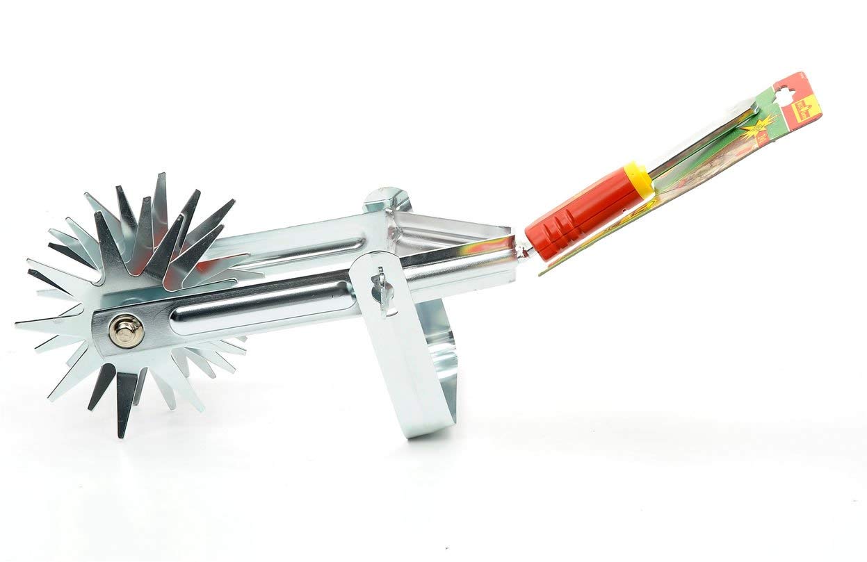 Wolfgarten Multi Star Push Pull Weeder/Soil Miller/Crumbler Without Handle (Silver), Working Width: 15 cm