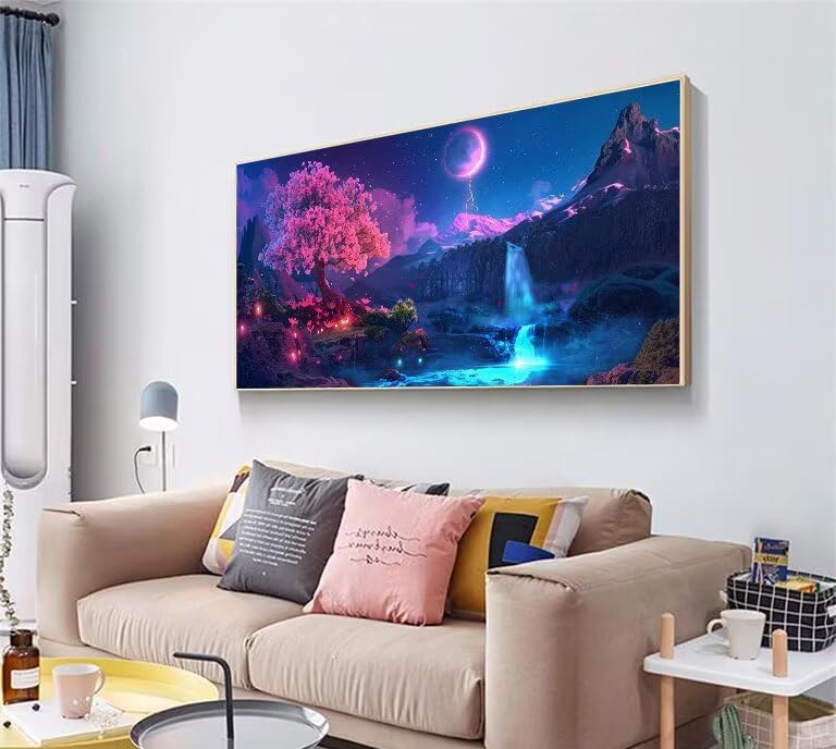 Diamond painting lune pour décoration maison kit loisirs créatifs adultes