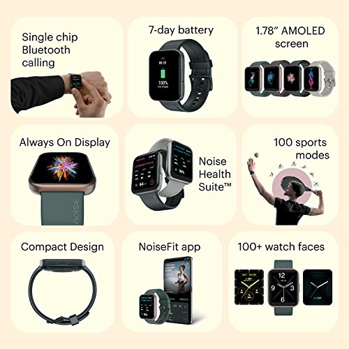Image of Noise ColorFit Ultra 2 Buzz 1.78 inch AMOLED Bluetooth Calling Watch with 368 * 448px Always On Display, Premium Metallic Finish, 100+ Watch Faces, 100+ Sports Modes, Health Suite (Vintage Brown