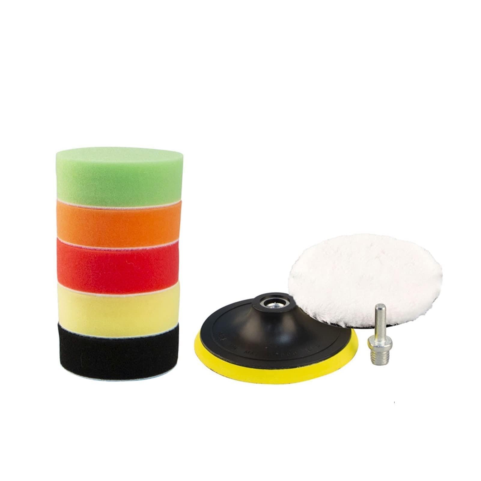 LNHHG 10Pcs 3''5''6''7'' Buffing Sponge Polishing Pad Hand Tool Kit Compound Circle For Car Polisher(8pcs 5inch M14)