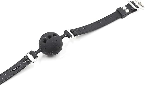 Miniatura 17 de Juguetes de cuero para bondage, mordaza de boca abierta de piel sintética con barra de silicona, restricciones de bondage, mordida, juguetes Color-1