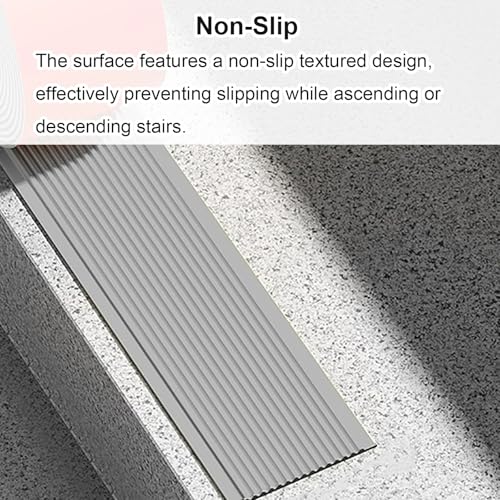 Nariz de escalera de PVC autoadhesivas antideslizantes para rampas 6