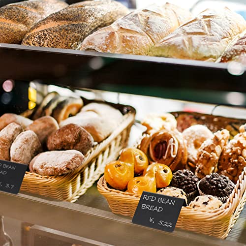 12 Pcs Mini Chalkboard Signs,Small Black Chalkboard Signs For Labeling,Mini Chalk Board Menu Blackboard Display For Food, Pricetags,Bakery,Party(4X3 Inch) #TOP4