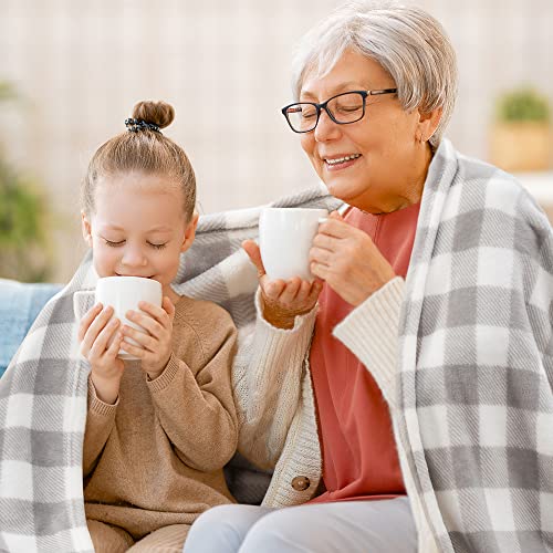 Image of BEDELITE Plaid Fleece Throw Blanket, Grey & White Buffalo 50x60 Throw | 100% Polyester Microfibe, Soft Cozy, Lightweight Warm, Classic Buffalo Plaid, Room Decor, Machine Washable, for Couch Bed