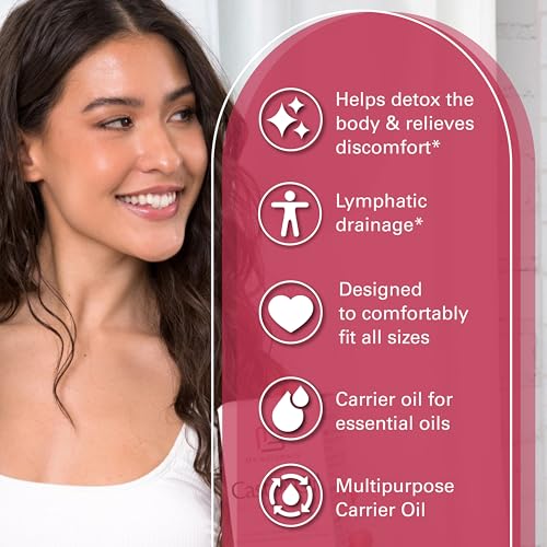 Image of Pure Castor Oil Pack Kit Hexane-Free w / Reusable Organic Cotton Wrap by M3 | Cold-Pressed Castor Oil in Glass Bottle with Adjustable Wrap for Wellness, 1 of Each