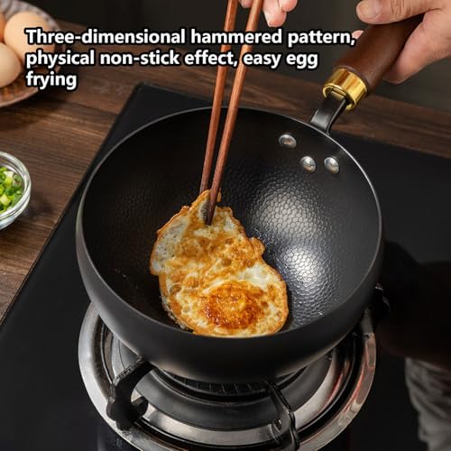Wok antiadherente de hierro fundido con tapa miniatura 4