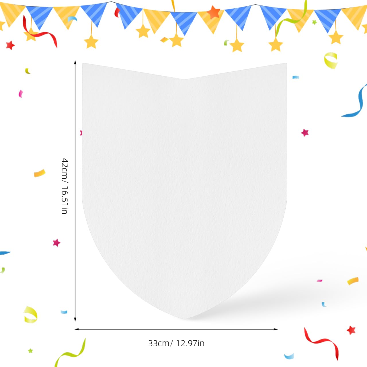 Kampfschild für Kinder Blanko Ritter Schild 12 Stück DIY Spielzeug Graffiti Schild, Handlich Pappschilde 16.5 X 13 Zoll Weiß für Party Dekoration Und