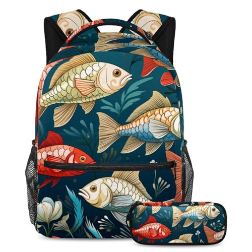 Sac à dos poisson rouge ergonomique pour soulager le dos des élèves au quotidien
