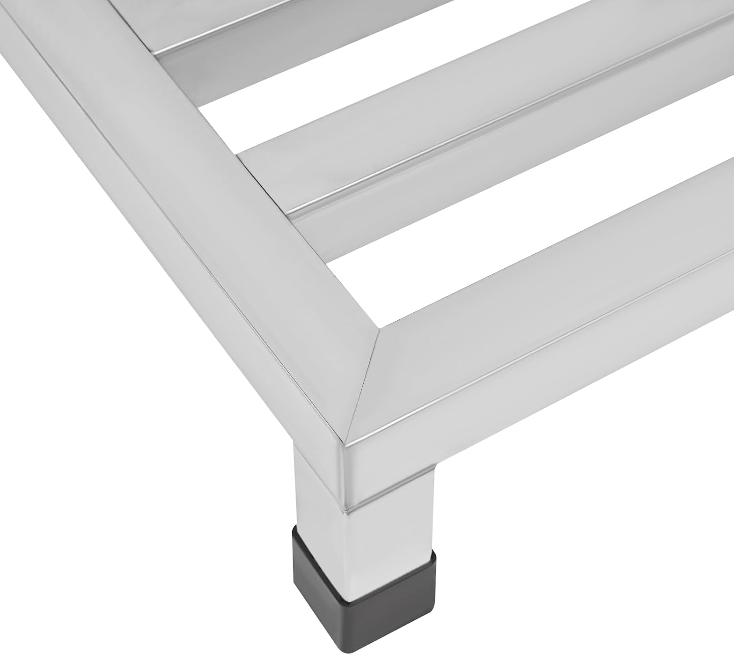 Stainless Steel Dunnage Rack, 2 Pack Dunnage Racks with 1000Lbs Capacity, Commercial Food Floor Rack, for Shopping Mall, Supermarket, Warehouse, Home Storage (2, 14" x 14" x 4")