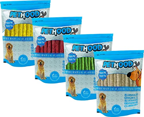 Image of Munchy Sticks Mix Flavours, 4 x 450gm (Chicken + Mint + Mutton + Natural), 1.8 Kg, Dog Snacks, Dog Treats | for All Dog Breeds | Protein Rich, Low Fat