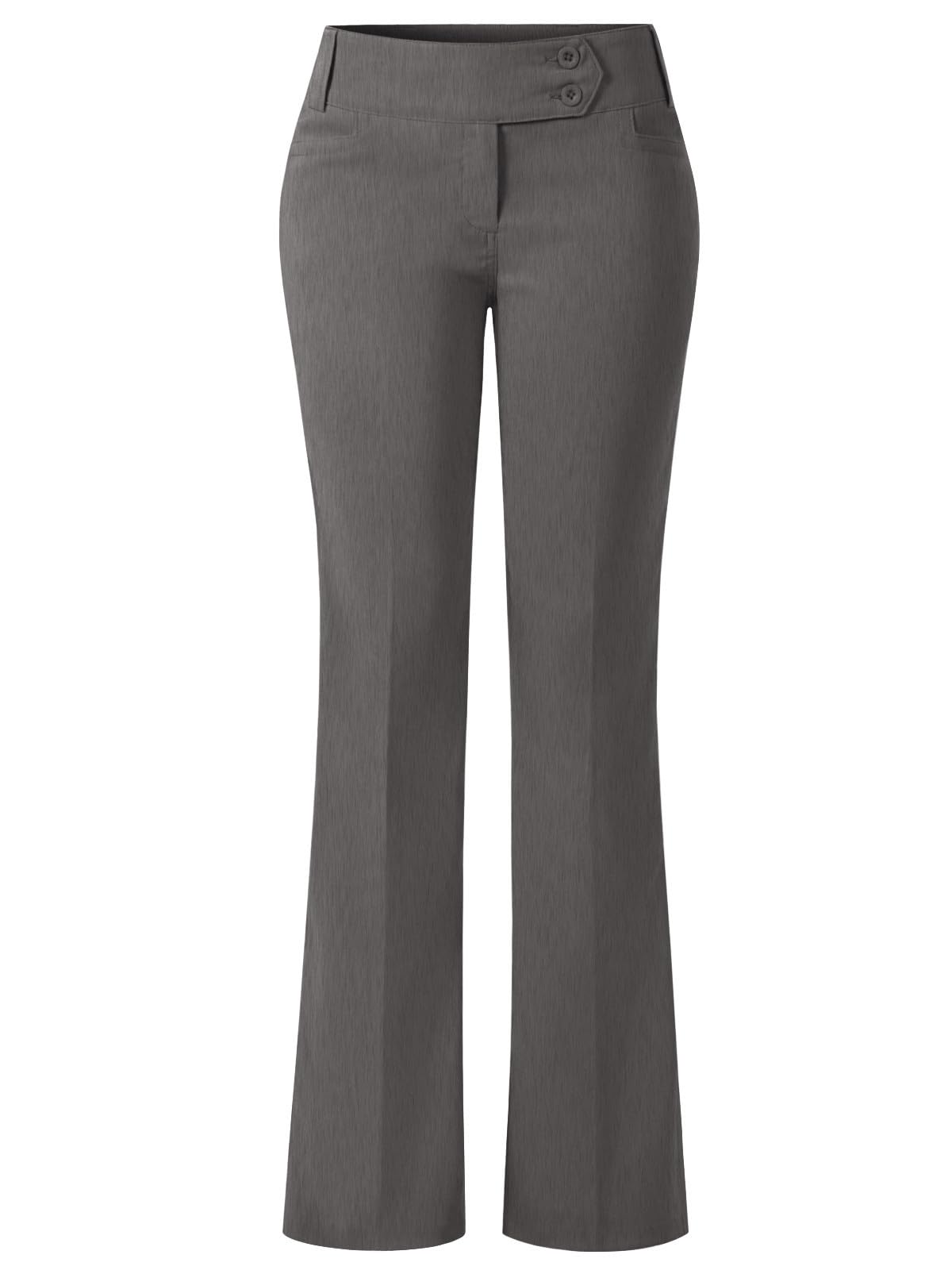 Design by Olivia Womens Relaxed Boot-Cut Office Pants Trousers Slacks