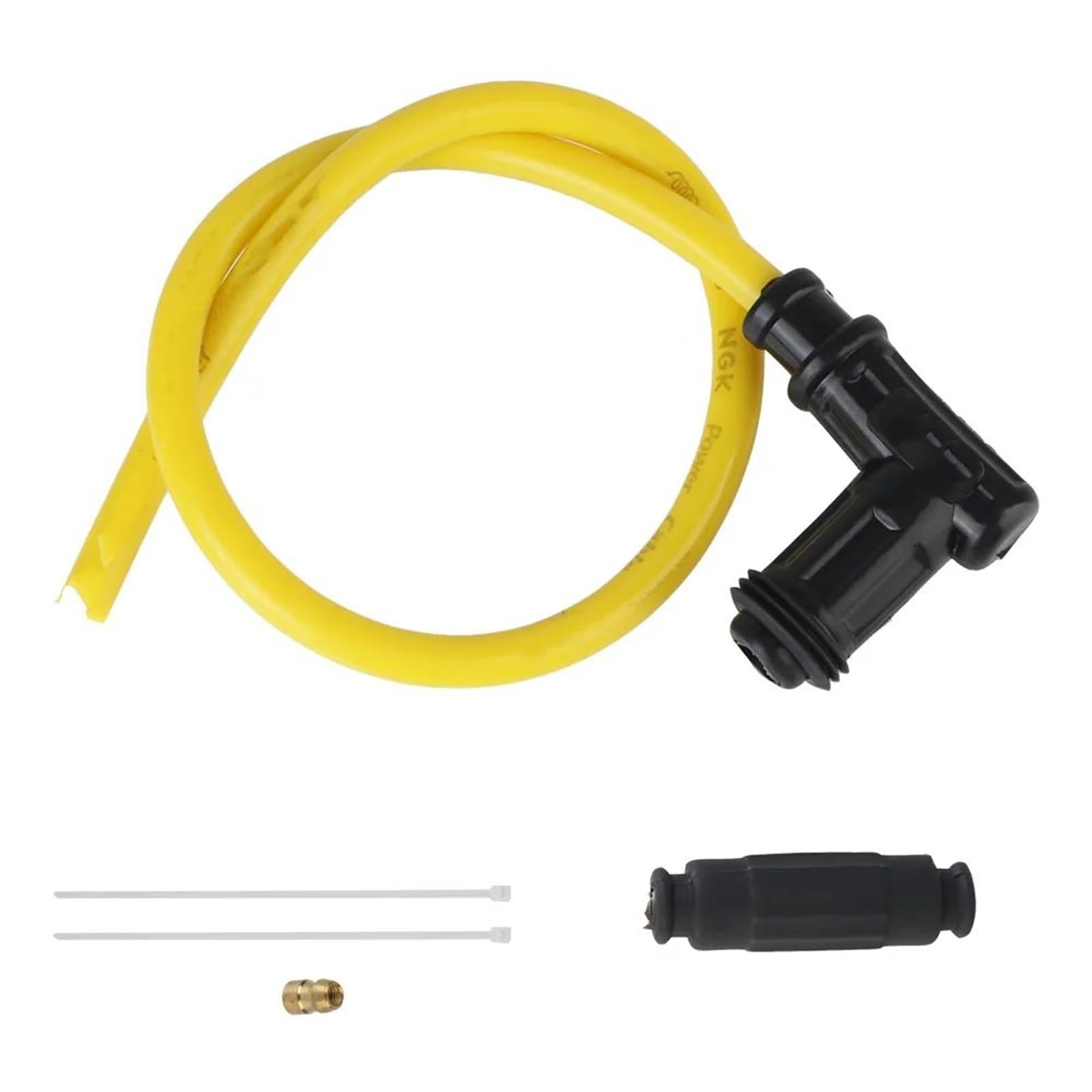 Lridium Cable Spark Plug Motocyklowa cewka zapłonowa uniwersalna do wyścigów motocyklowych Go Kart ATV Scooter Moto Cewka moduł zapłonowy(90 angle Yellow)
