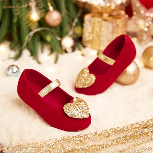 Image of Felix & Flora Toddler Flower Girl Dress Shoes - Baby Girl Ballet Mary Jane Flats for Party School Wedding