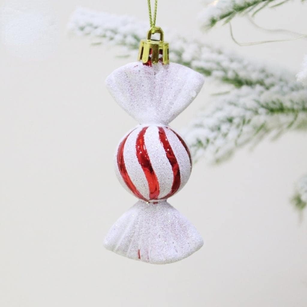 Merry Christmas Decorations for House, 18Pcs Christmas Decorations Red and White Candy Christmas Decorations for Home Outdoor Indoor