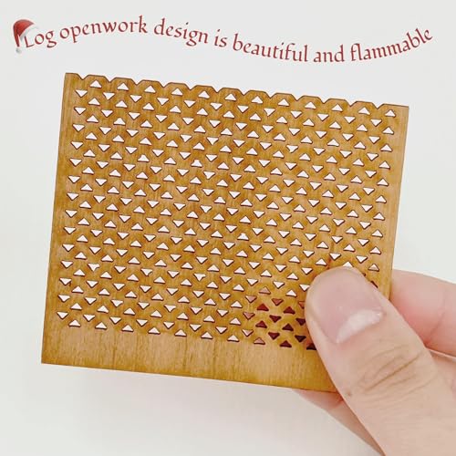 Phinicco 6Pcs 2.75x2.36 Inch Wooden Candle Wicks for DIY Candle Making Craft Wooden Wicks for Candle Making Wood Wick Natural Wood Rectangle Candle Cores for DIY Candles, phi371