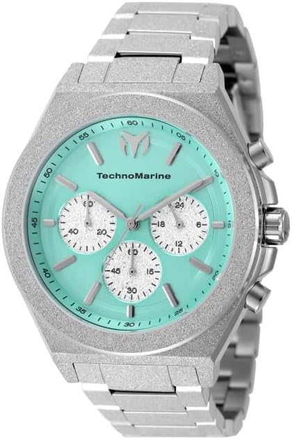 TechnoMarine Ocean Men 43.00mm Stainless Steel Steel Light Blue dial VD54 Quartz