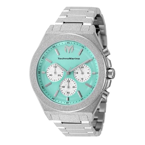 TechnoMarine Ocean Men 43.00mm Stainless Steel Steel Light Blue dial VD54 Quartz