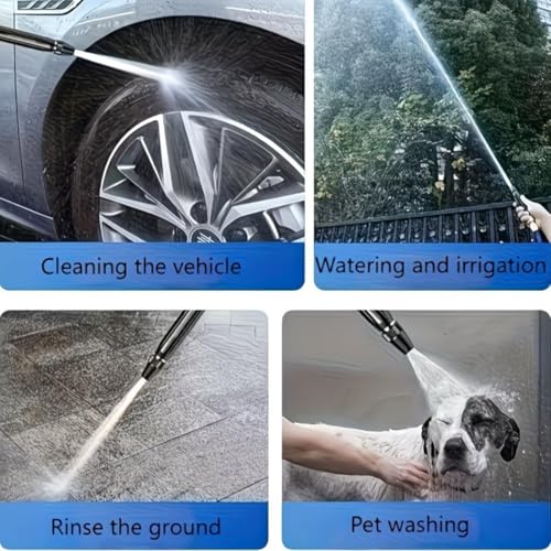 Image of High Pressure Water Spray Gun for Car Wash Bike Washing Gun for 1 /2 inch Hose Pipe High Pressure Water Gun Nozzle Adjustable Car Washer Gun Brass Jet Water Spray Nozzle for Garden