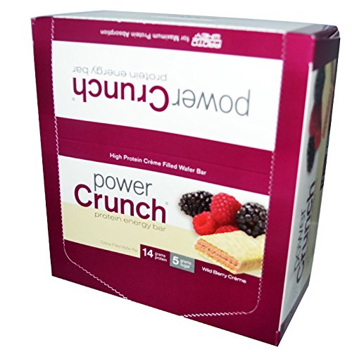 BNRG, Power Crunch Protein Energy Bar, Wild Berry Creme, 12 Bars, 1.4 oz (40 g) Each PRW-72229