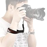 Movo Photo NS-6 Neoprene Camera Wrist Strap with Quick-Action Release Clip (Attaches Securely via Tripod Mount) - for Canon EOS, Nikon, Sony, Olympus, Pentax and Panasonic DSLR and Mirrorless Cameras