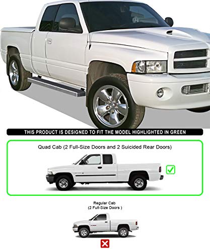 Estribos de Acero Inoxidable 304 de 5in APS para Dodge Ram miniatura 2
