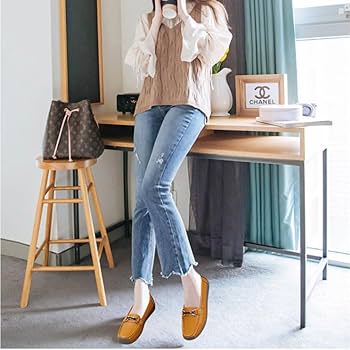 Amazon.co.jp: 可愛い ローファー レディース 39(24.5cm) グレー