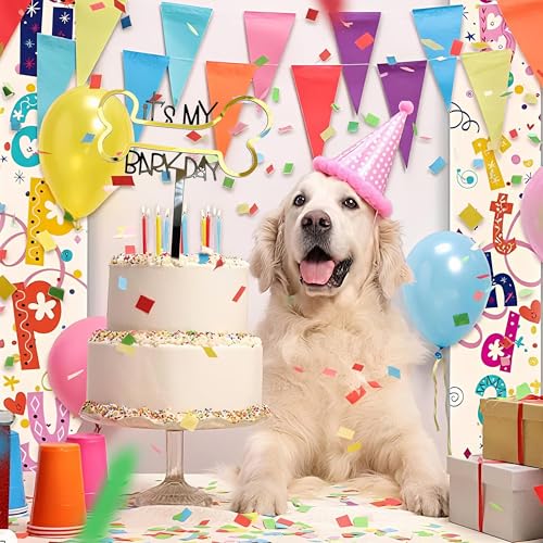 1 x Hunde-Geburtstagskuchen-Dekorationseinsatz,Goldener Hunde Knochen Kuchenaufsatz, Acryl Haustier Welpen Kuchen Topper Deko für Hunde Geburtstag, Stylische Haustier Kuchenaufsatz Deko