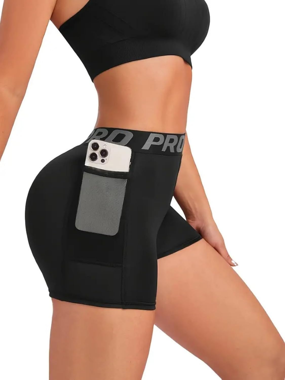Women's High Waisted Athletic Shorts Stretchy Workout Running Shorts