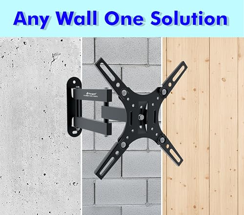 Image of Target TT-WMD-1342-1TS(X1) Full Motion TV Wall Mount, Premium Steel, 13-42 Inch Screen Size, 15kg Load Capacity, 90 Swivel Range, VESA 200x200mm Compatible, Black