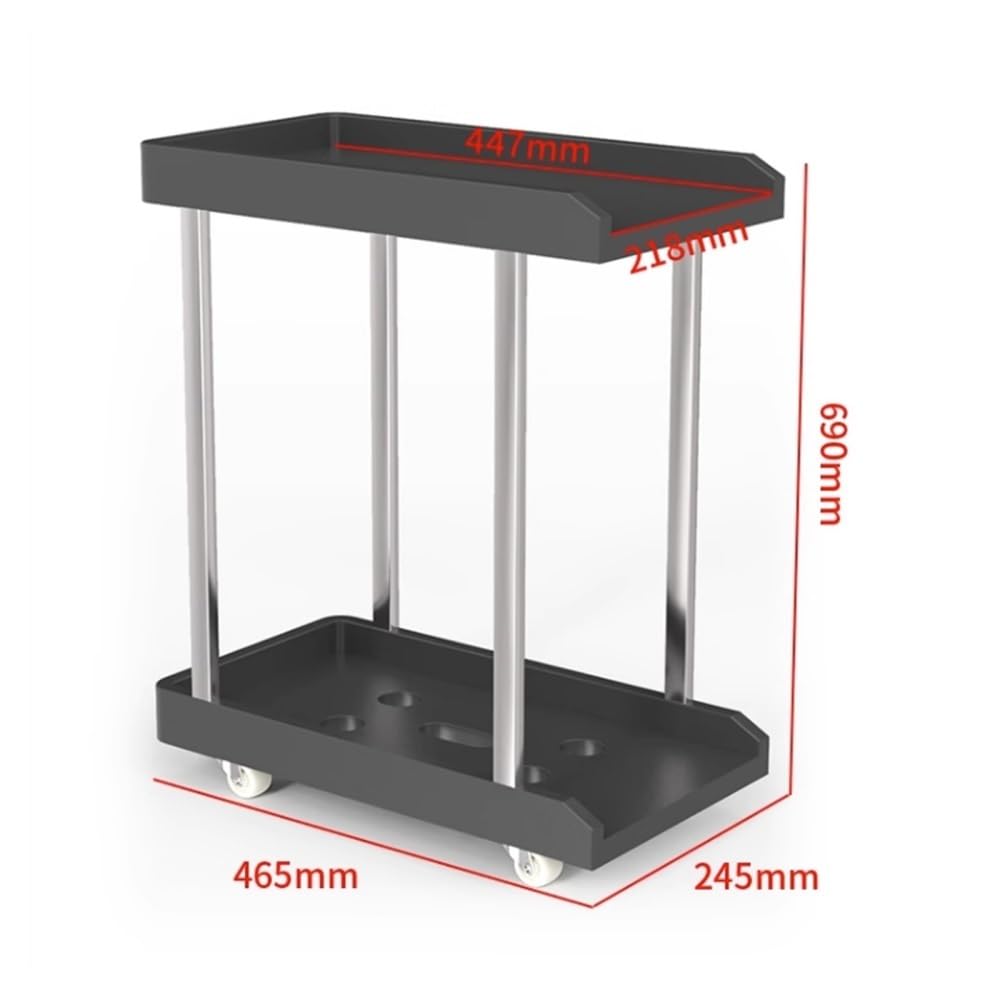 Akcesoria komputerowe Mobile Desktop PC Tower Stand with Storage, 2-Tier Rolling Shelf CPU Holder with 6 Caster Wheels Under Desk for Home Office Stojak na wieżę komputerową