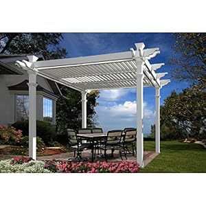 Avalon 10 x 10 Adjustable Louvered Vinyl Pergola