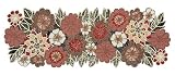 Beaded Table Runner Decorative Hand Glitz Rustic Farmhouse for Fall Harvest Aurumn Thanksgiving Christmas - 13x36 Inch - Maroon Multi