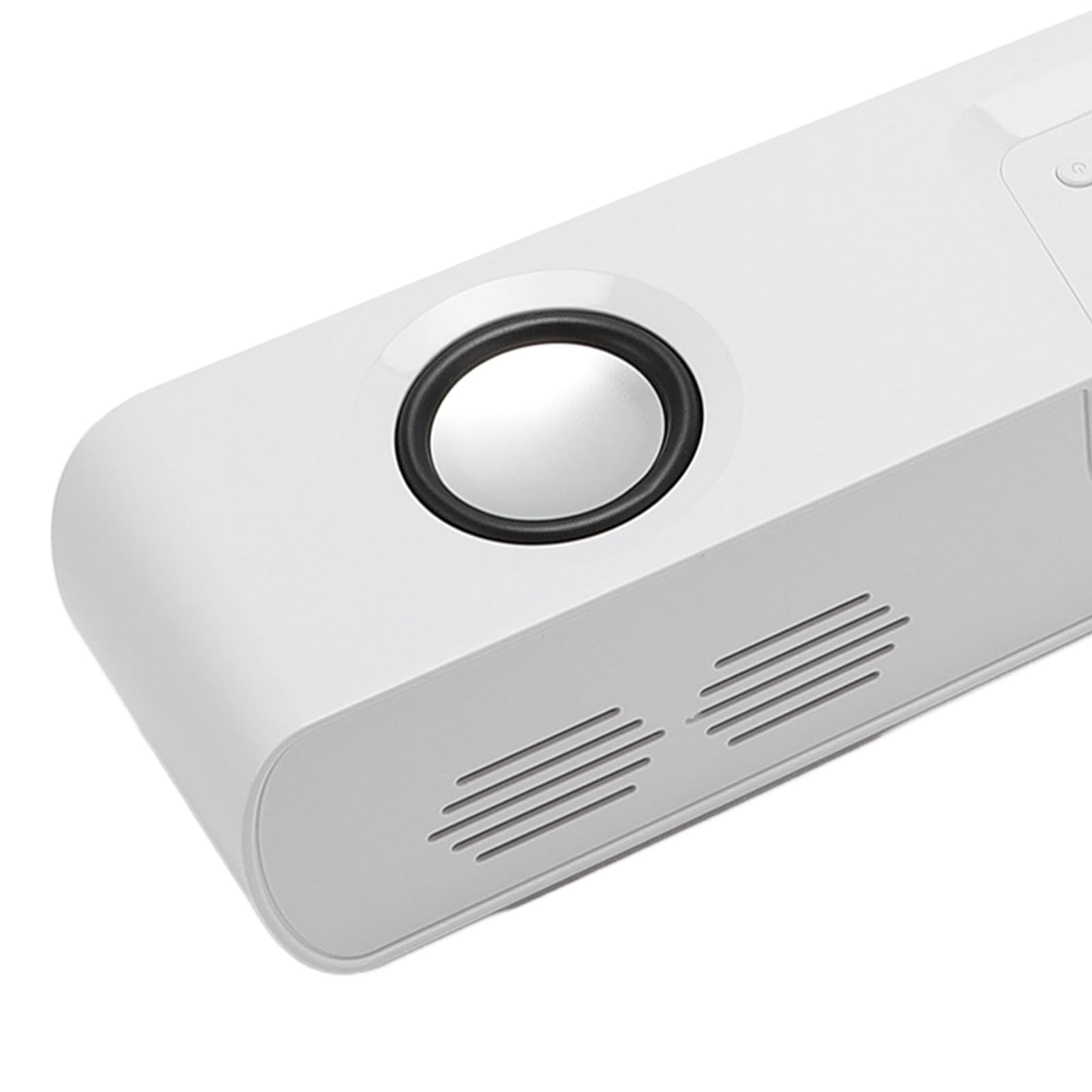CCYLEZ Głośnik komputerowy Bluetooth, radio z budzikiem FM, z wyświetlaczem, wbudowanym subwooferem HiFi stereo, Bluetooth 5.3 i złączem USB, do komputera stacjonarnego, laptopa, wyświetlacza (biały)
