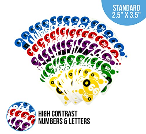 Regal Games - Standard Bingo Calling Cards - 2.5" X 3.5" - High Contrast Numbers & Letters - Durable Plastic Coating - Cardstock - 75 Count (B1 - O75) #TOP6