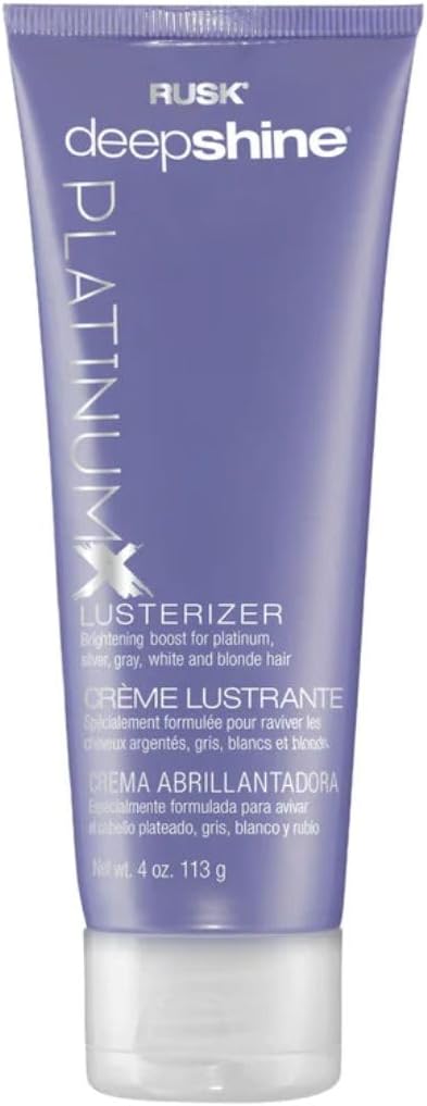 Deepshine PlatinumX Violet Lusterizer - Color Enhancing Styling Cream for Bleached Hair - Hair Styling Products for Brassiness, Frizz Control & Shine (4 oz)