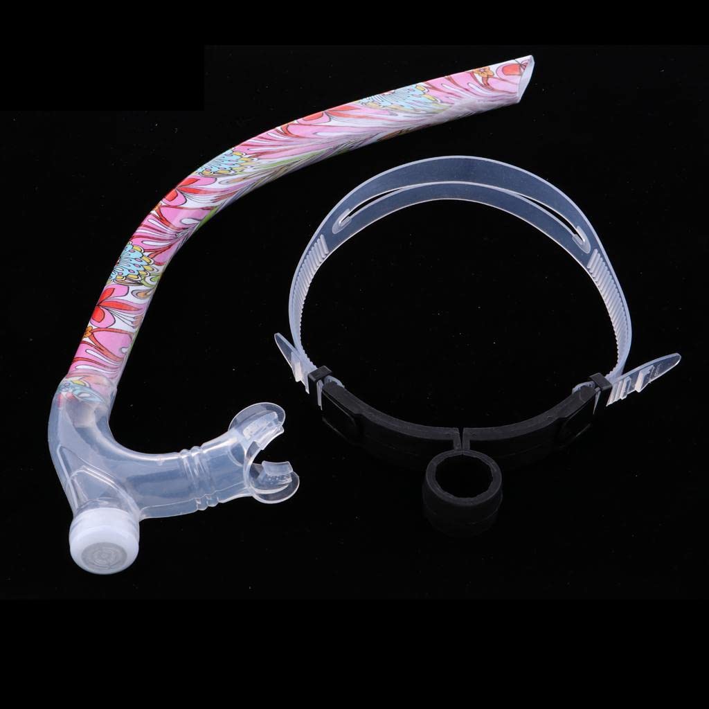 Snorkel de Buceo con Tubo de Respiración de Silicona Clip de Fijación Purga Central Resistencia Baja Adecuado para Entrenamiento de Natación
