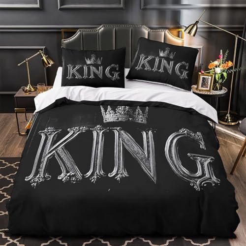 Parure de lit gothique haut de gamme imprimé corbeau 3D microfibre ultra douce 135x200cm