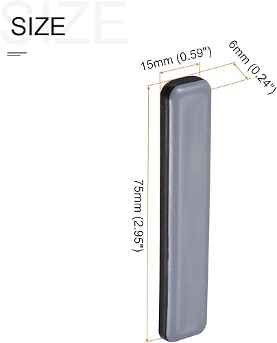 Miniatura 2 de METALLIXITY Deslizadores deslizantes para muebles de PTFE (2.953 x 0.591 in), 12 unidades, almohadillas protectoras de suelo autoadhesivas