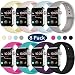 Produktbild Hamile Armband Kompatibel für Apple Watch 42mm 44mm, Weiche Silikon Wasserdicht Ersatz Uhrenarmbänder für Apple Watch Series 4, Series 3, Series 2, Series 1,M/L 8Pack