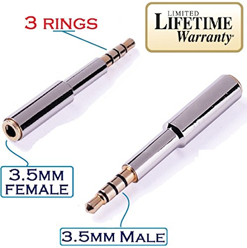 Josi Minea 3.5mm Audio Jack Extender Headphone Adapter with Gold Plated 4-Pole 3.5mm