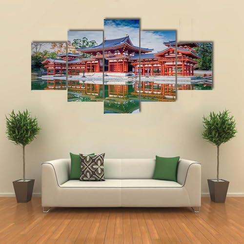 Impression sur toile temple bouddhiste Byodoin tableau decoration murale haut de gamme