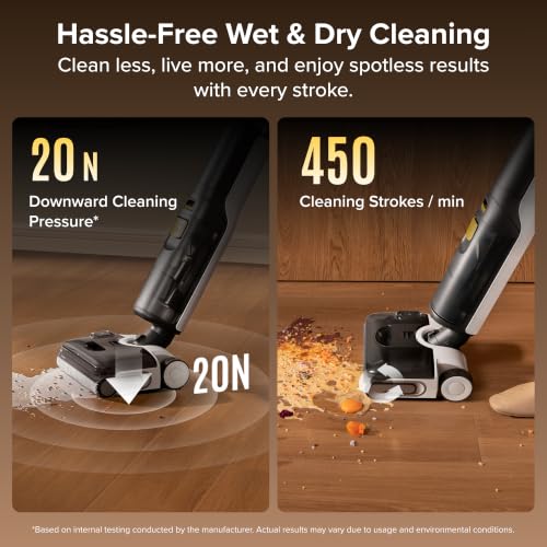 Image of roborock F25 BX Gen 2 Wet Dry Vacuum Cleaner, Cordless Vacuum Mop Combo | 194F Hot Air Flash Drying & Self Cleaning, Zero-Tangle Wet Floor Mop for Hard Floor, 20000Pa Electric Mop with 180 Lie Flat