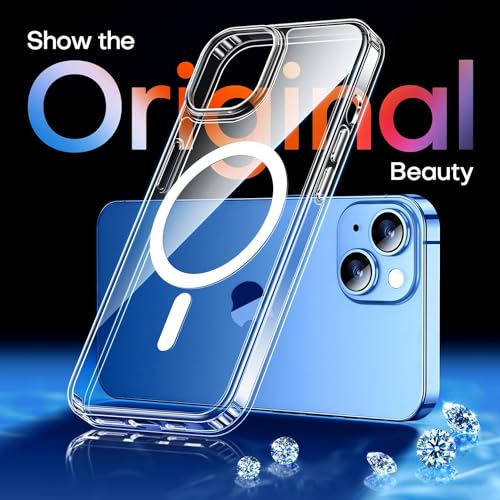 Image of REALCASE Ultra-Hybrid Back Case Cover for iPhone 15 Plus Compatible with MagSafe | Camera Protection | Hard Crystal Clear Back | Shockproof Bumper Cover Case for iPhone 15 Plus (Transparent)